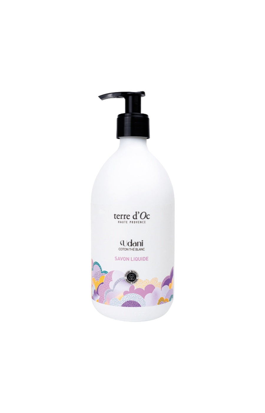 Savon liquide bio - Udani - Coton & thé blanc - 495 ml