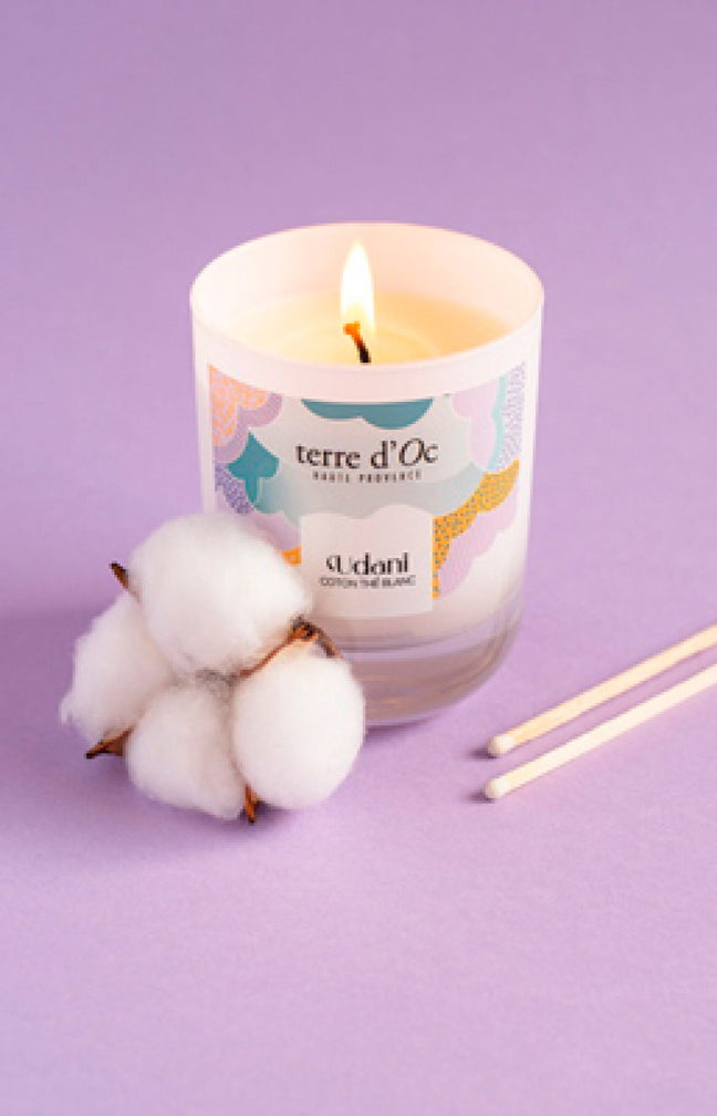Bougie parfumée - Udanie - Coton & thé blanc - 180 g