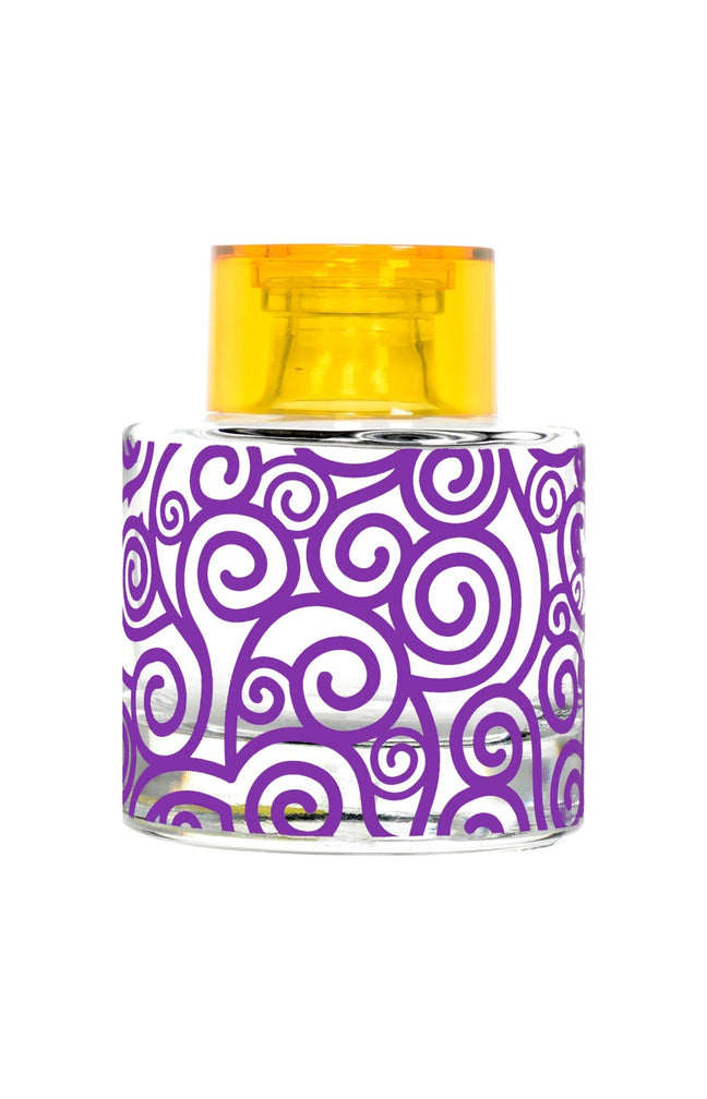 Contenant pour bouquet parfumé - Sérigraphie arabesque - Violet - 200 ml