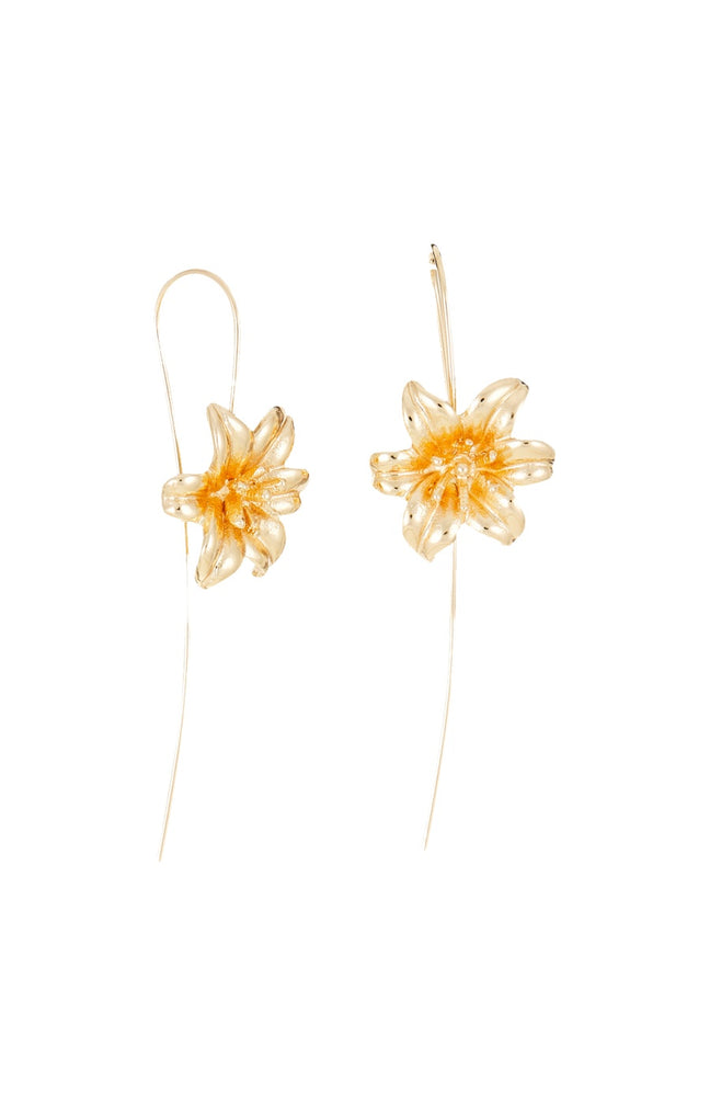 Boucles d'oreilles fleurs - Acier inoxydable doré