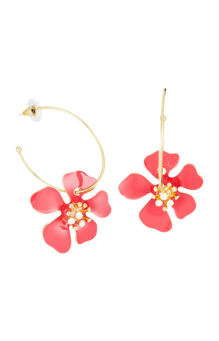 Boucles d'oreilles fleurs - Acier inoxydable doré & rose
