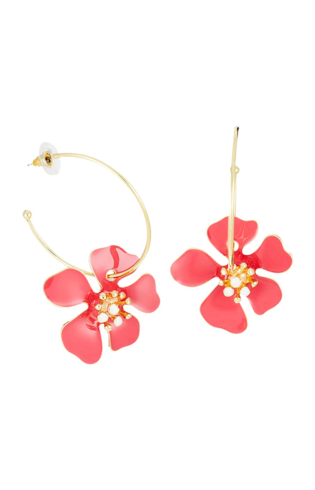 Boucles d'oreilles fleurs - Acier inoxydable doré & rose