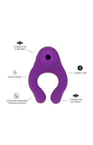 Stimulateur de Clitoris & Anneau Vibrant - 10 programmes