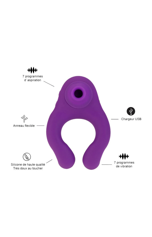 Stimulateur de Clitoris & Anneau Vibrant - 10 programmes