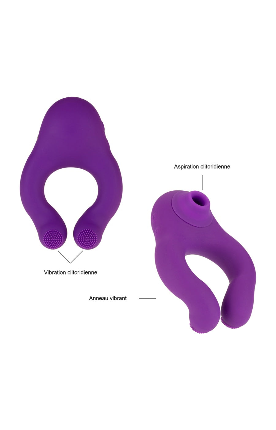 Stimulateur de Clitoris & Anneau Vibrant - 10 programmes