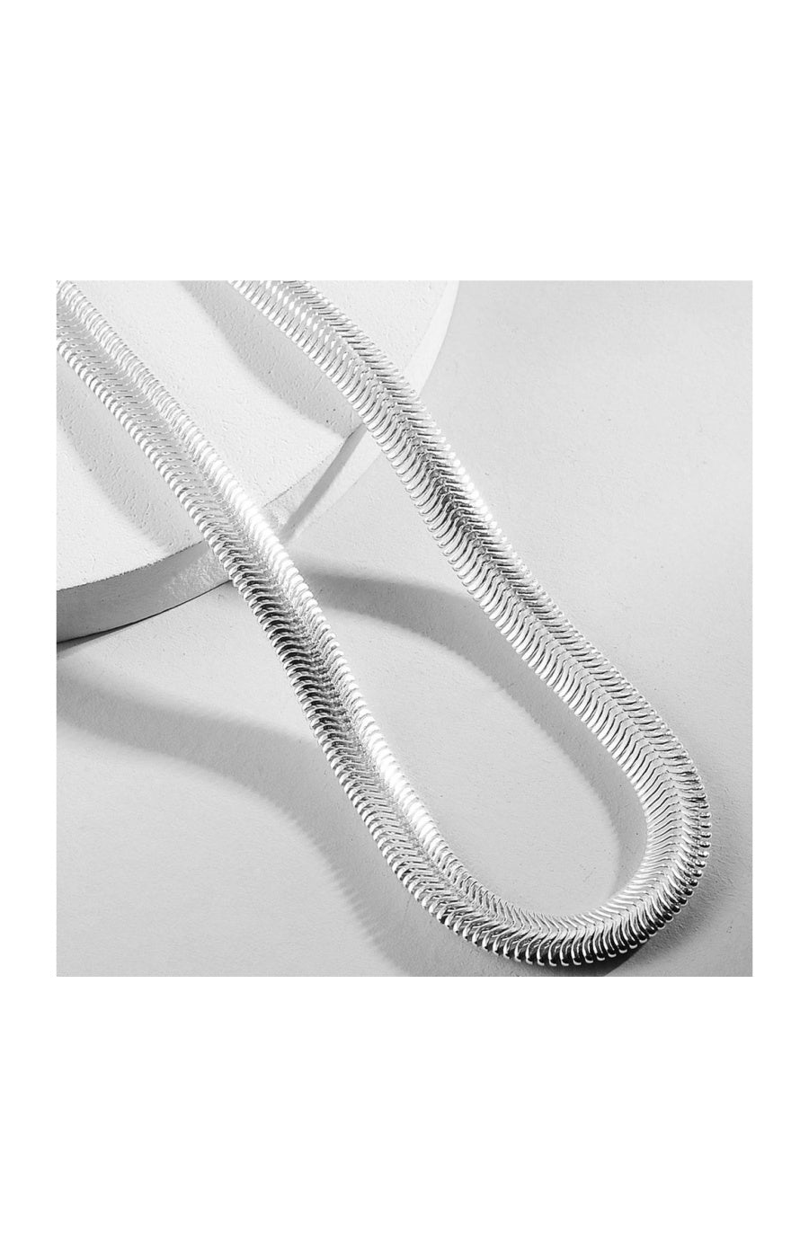 Collier en chaine italienne - Laiton argenté