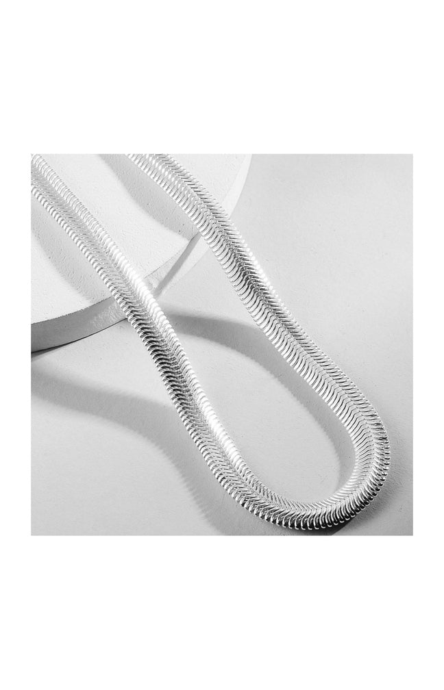Collier en chaine italienne - Laiton argenté