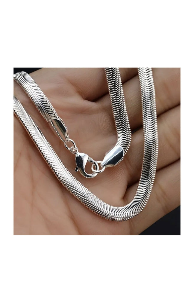 Collier en chaine italienne - Laiton argenté