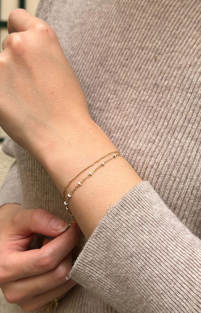 Bracelet Dua - Acier inoxydable doré & rouge