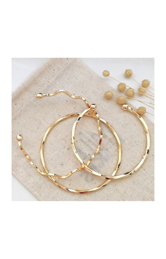 Trio de bracelets - Laiton plaqué or
