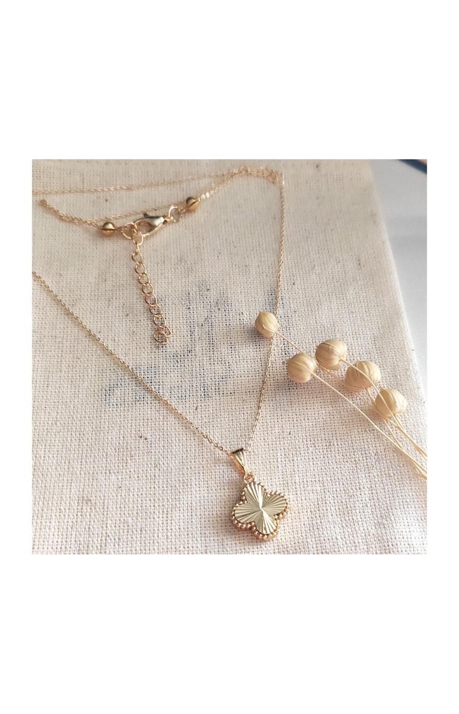 Collier trèfle - Laiton plaqué or