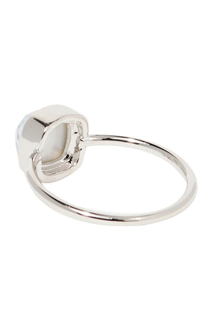 Bague Aëlle -  Laiton & nacre bleue