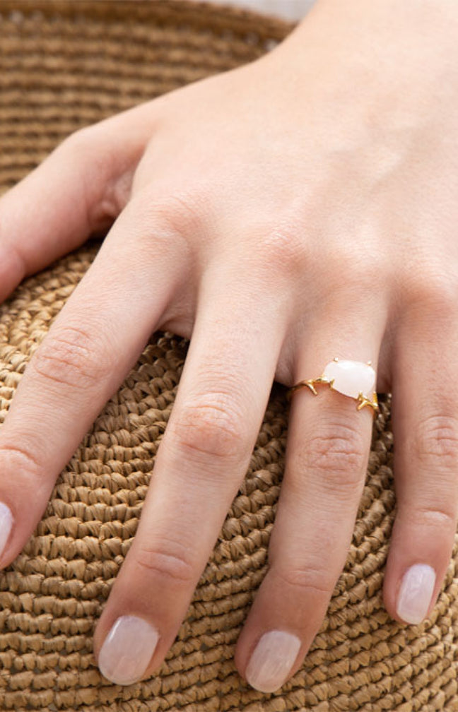 Bague Lily - Quartz rose