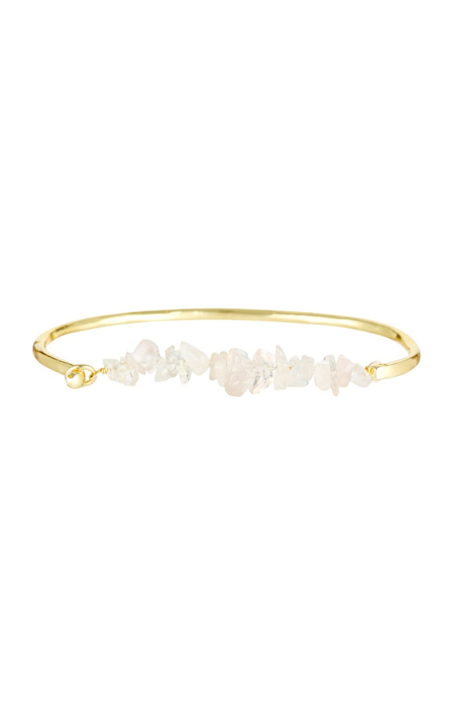 Bracelet Célie - Laiton doré & quartz rose