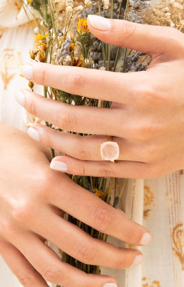 Bague Salya - Quartz rose