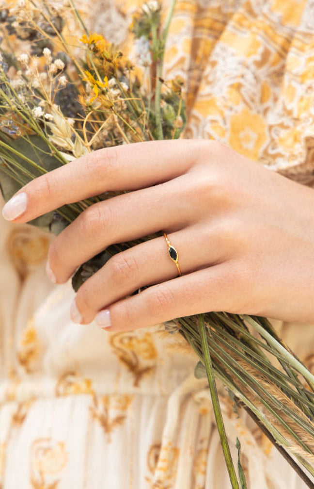 Bague Marta - Onyx Noire