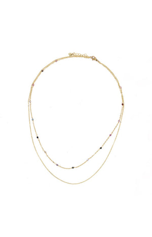 Collier Anna - Laiton doré & tourmaline