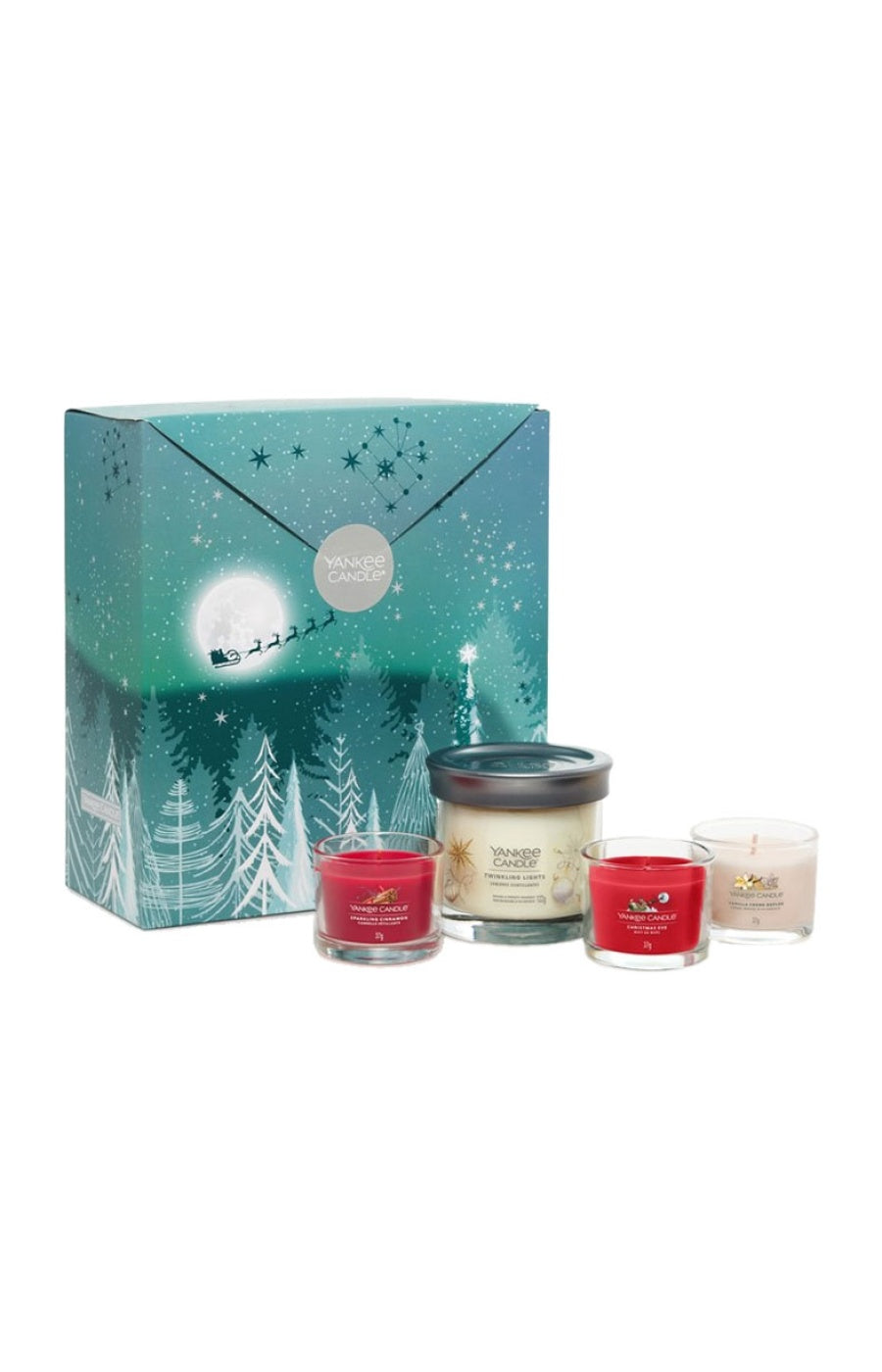 Coffret bougie et bougies votives - Twinkling Lights - 122 g + 3 x 37 g