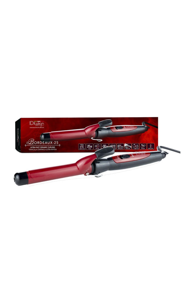 Boucleur - Icurl Proceramic Plus 25 - Noir & bordeaux - 190°C