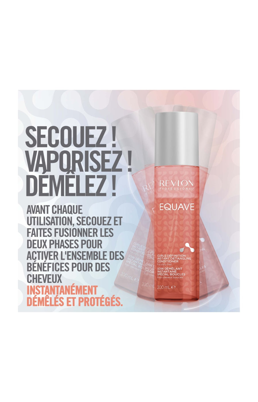 Soin démêlant & anti-frisottis - Equave - Cheveux bouclés & ondulés - 200 ml