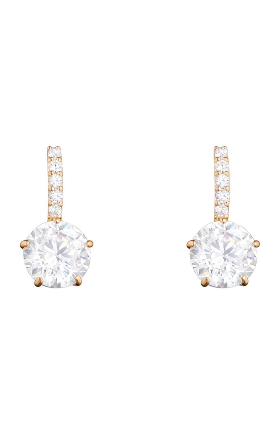 Boucles d'oreilles Brillantes - Or jaune 375/1000 & zirconium