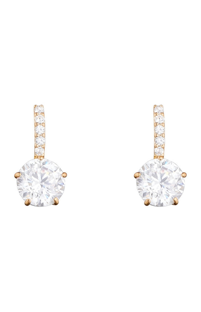 Boucles d'oreilles Brillantes - Or jaune 375/1000 & zirconium