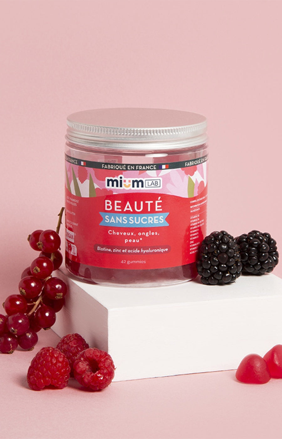 Gummies beauté - Cheveux, peau & ongles - Fruits rouges -  Sans sucres - 21 jours