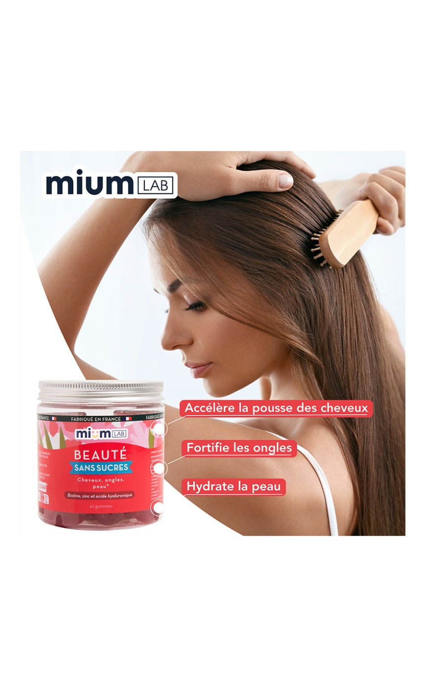 Gummies beauté - Cheveux, peau & ongles - Fruits rouges -  Sans sucres - 21 jours