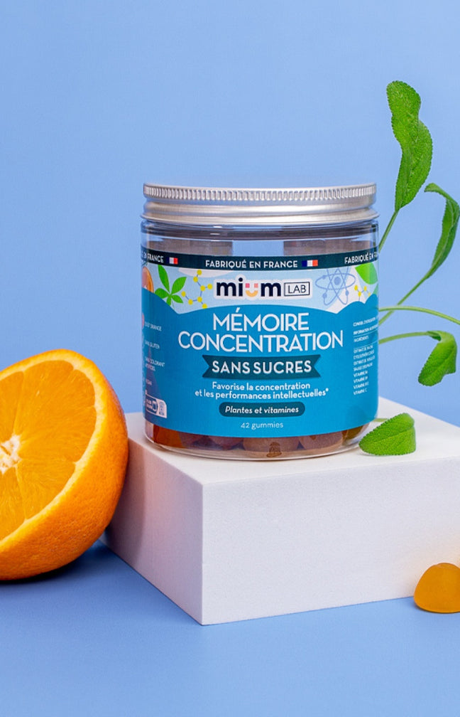 Gummies mémoire & concentration - Orange - Sans sucres - 21 jours
