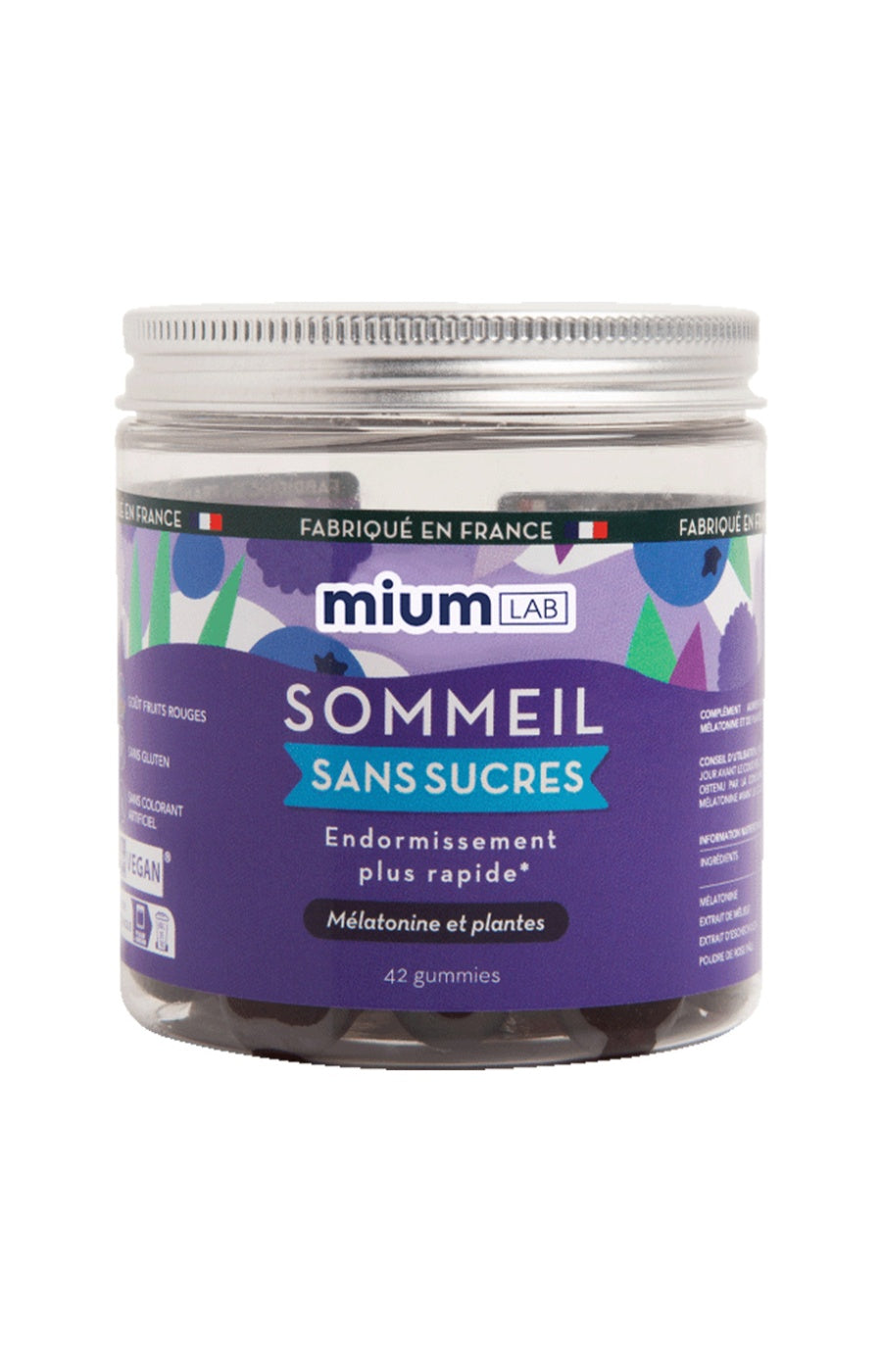 Gummies sommeil - Mûre & myrtille - Sans sucres - 21 jours