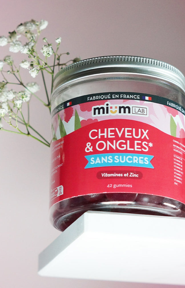 Cure gummies cheveux & ongles - Framboise - Sans sucres - 3 mois