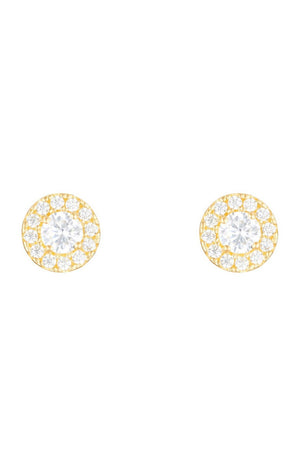 Boucles d'oreilles puce Magic circle - Or jaune 375/1000 & zirconium