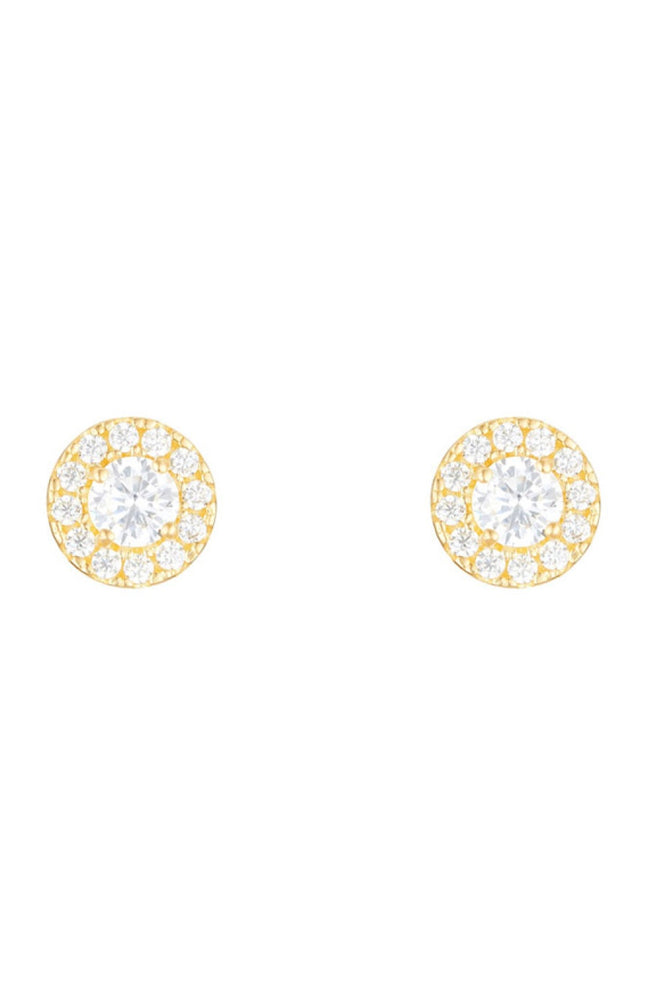 Boucles d'oreilles puce Magic circle - Or jaune 375/1000 & zirconium