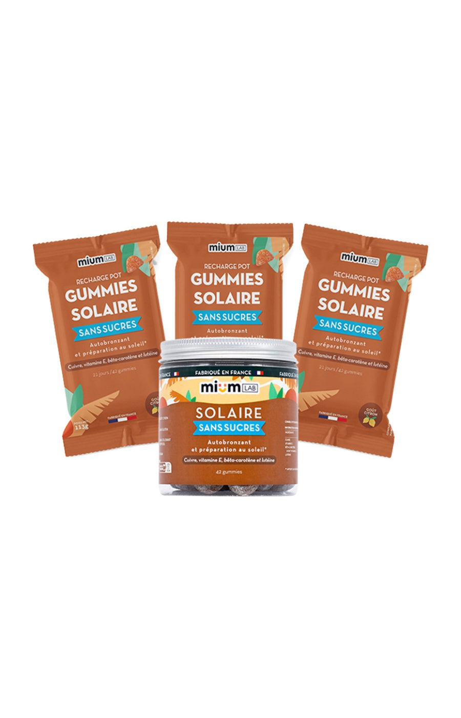 Cure gummies solaire - Autobronzant & préparation au soleil - Citron - Sans sucres - 3 mois