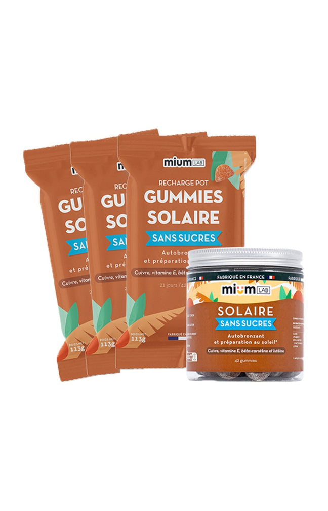 Cure gummies solaire - Autobronzant & préparation au soleil - Citron - Sans sucres - 3 mois