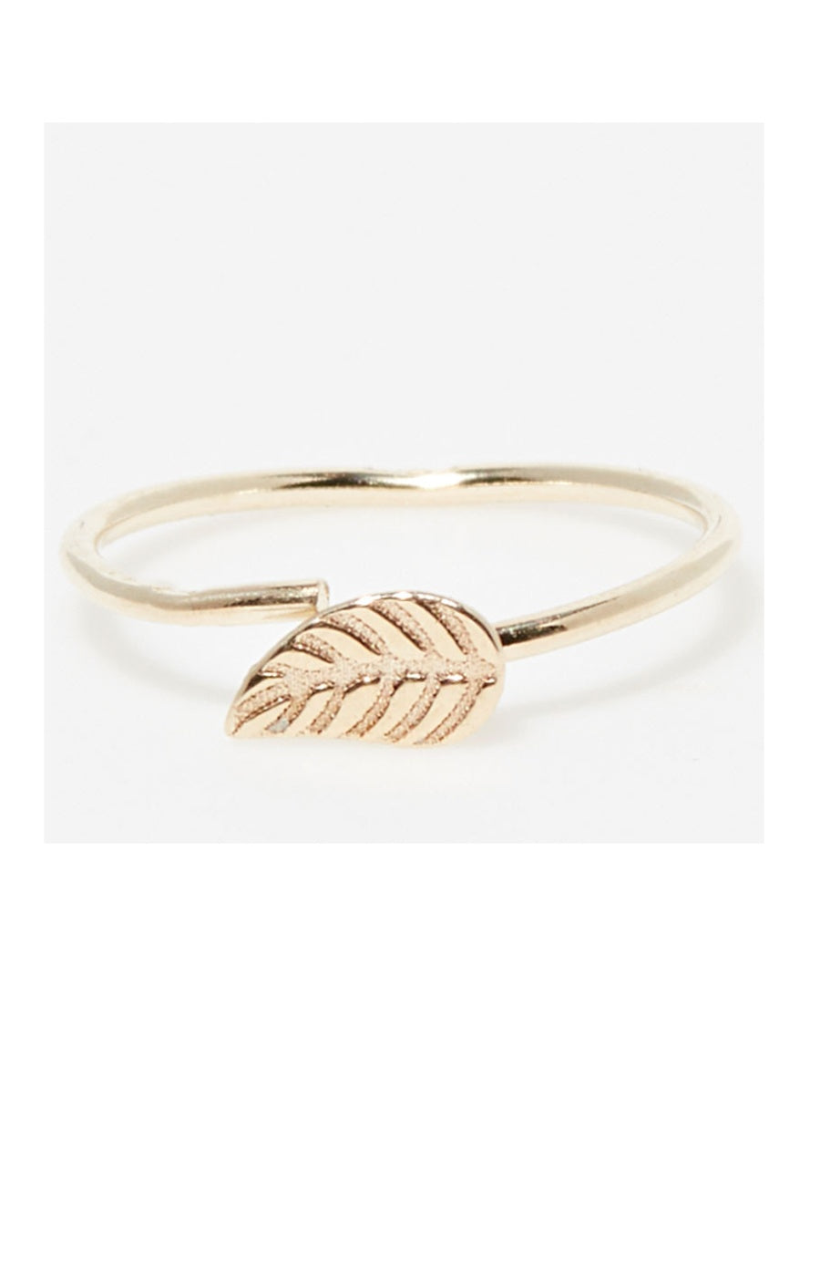 Bijou de cartilage unitaire Feuille dorée - Or jaune 375/1000