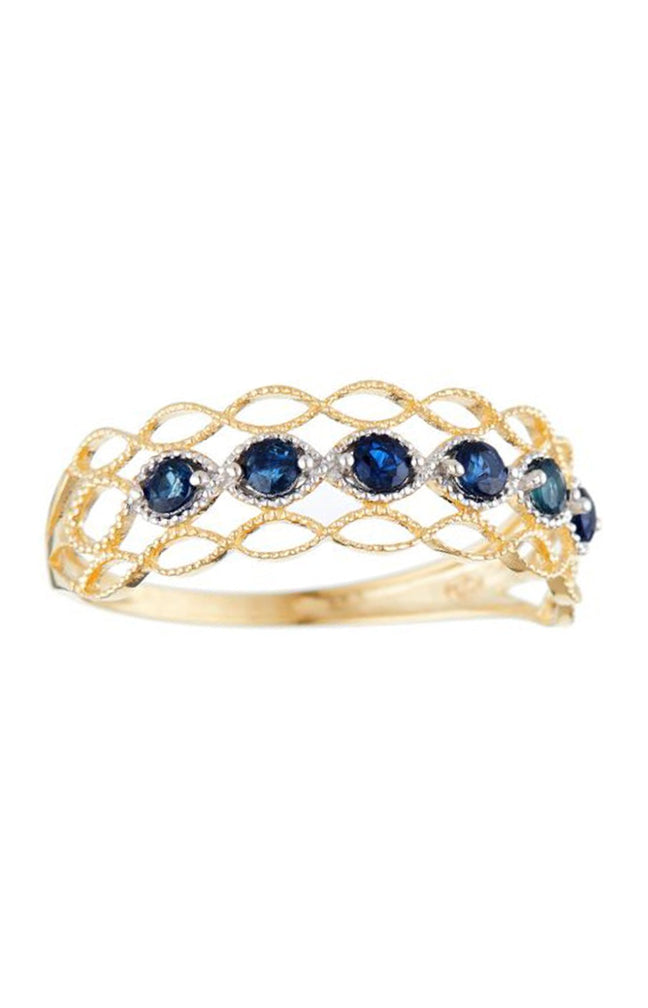 Bague Pianosa - Or jaune 375/1000 & saphir