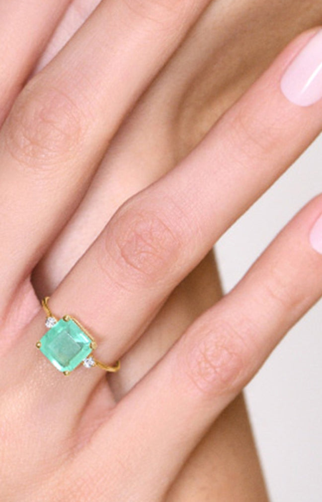 Bague Espoir - Or jaune 375/1000, quartz & topaze