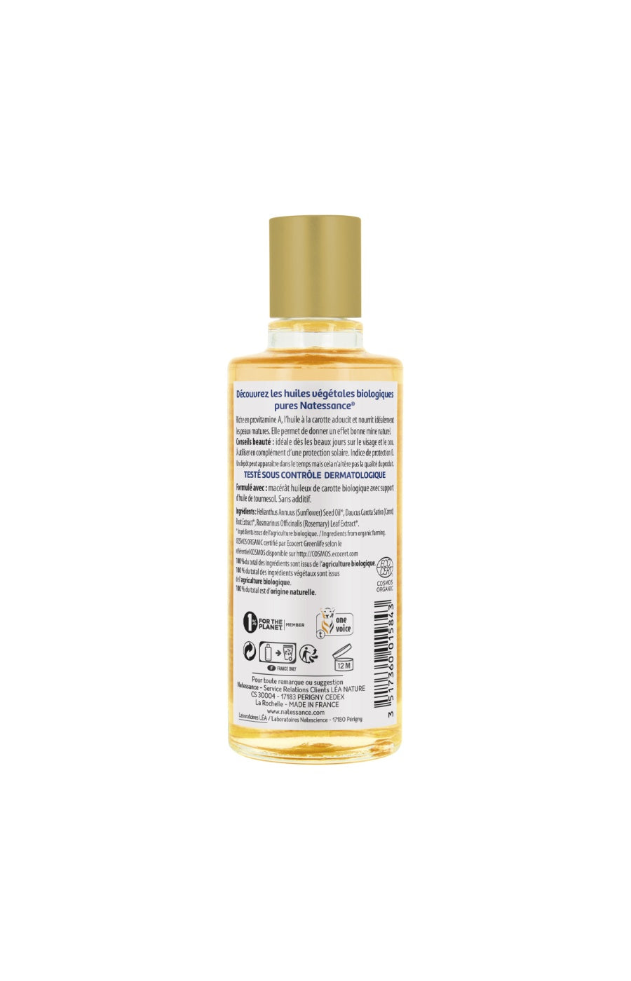 Huile de carotte bio effet bonne mine - Visage
