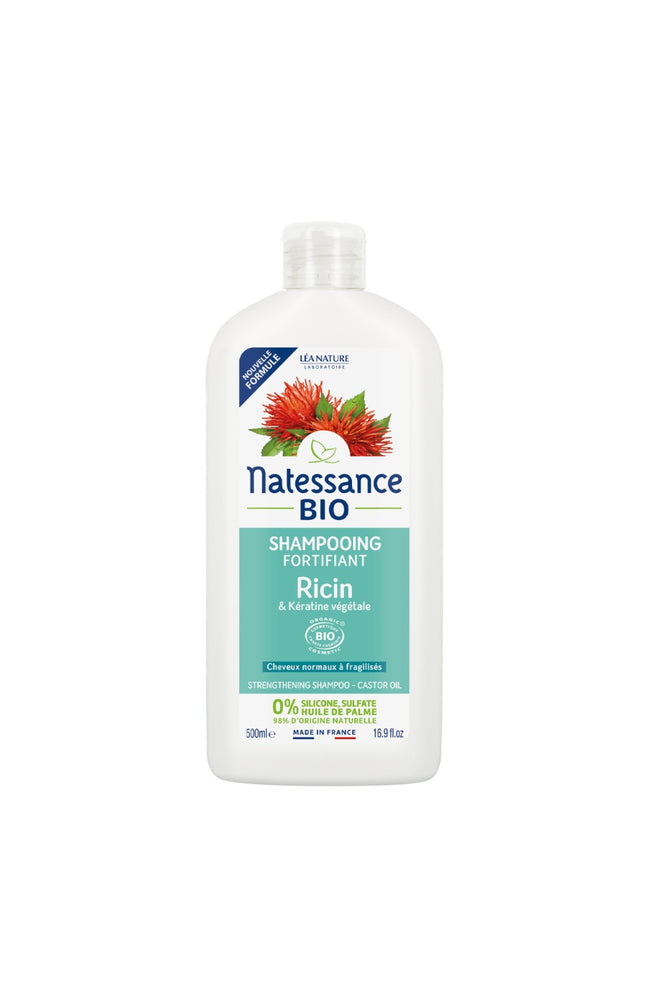Shampoing réparateur bio - Huile de ricin - Cheveux secs & fragilisés - 500 ml