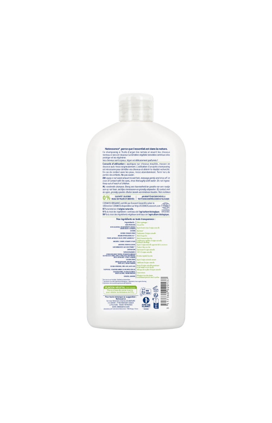 Shampoing nutrition intense bio - Huile d'argan - Cheveux normaux à secs