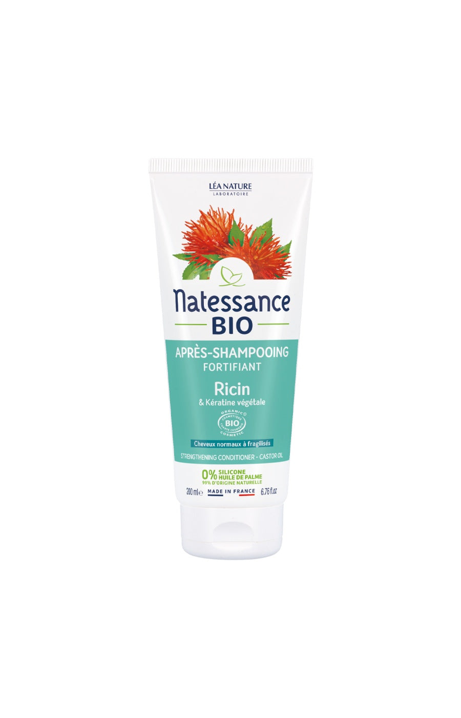 Après-shampoing fortifiant bio - Huile de ricin - Cheveux secs ou fragilisés