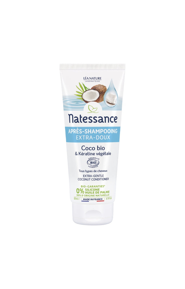 Après-shampoing extra-doux bio - Huile de coco - Cheveux normaux à ternes