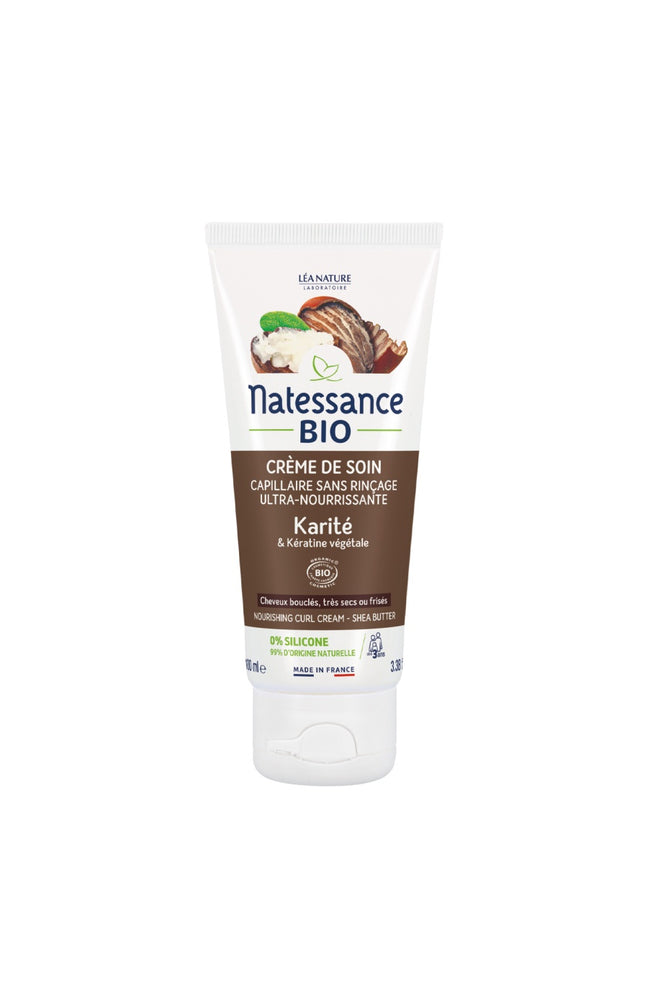 Crème ultra-nourrissante sans rinçage bio - Karité - Cheveux crépus ou frisés - 100 ml