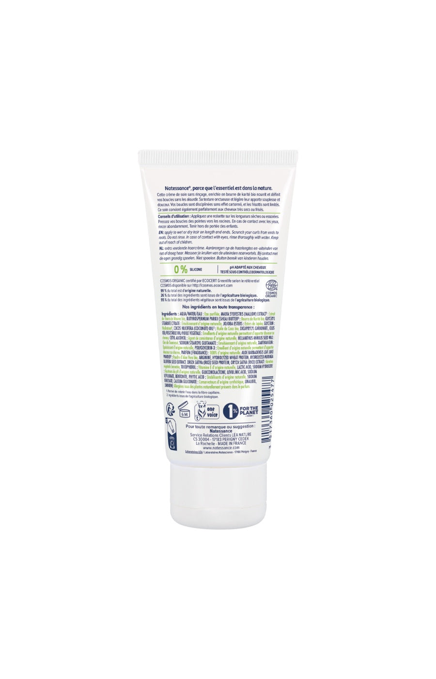 Crème ultra-nourrissante sans rinçage bio - Karité - Cheveux crépus ou frisés - 100 ml