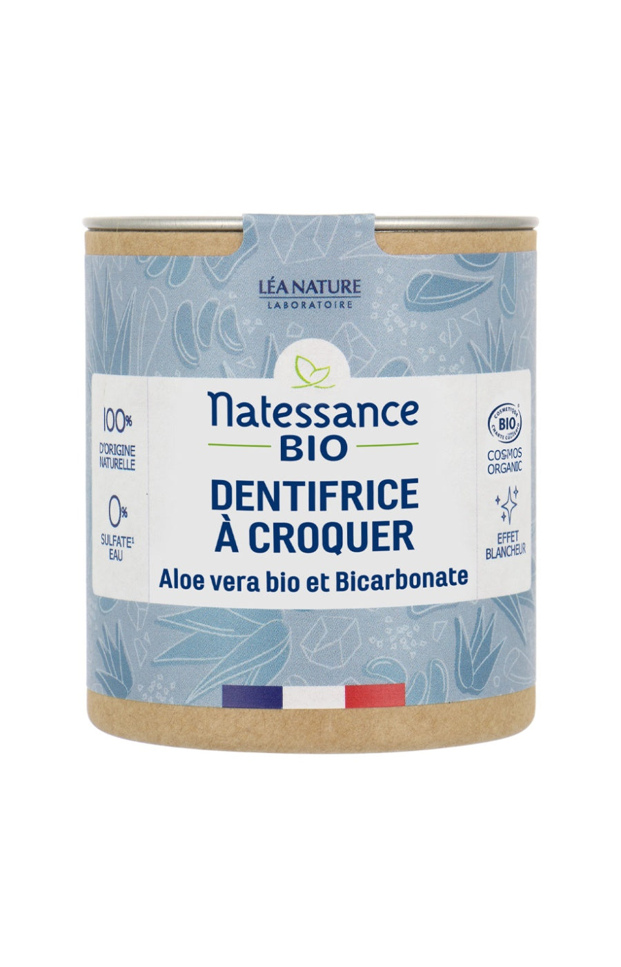 Dentifrice à croquer bio - Aloe vera & Bicarbonate - 80 unités
