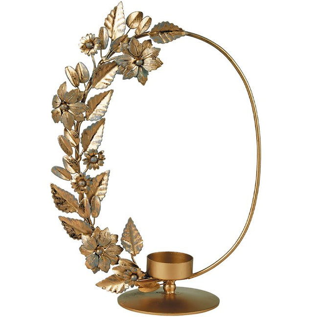 Photophore Oval - Métal doré