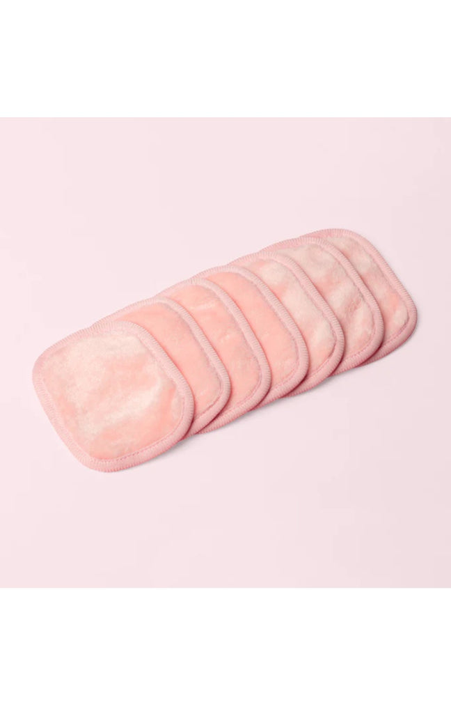 Disques démaquillants réutilisables - Rose poudré - 7 unités