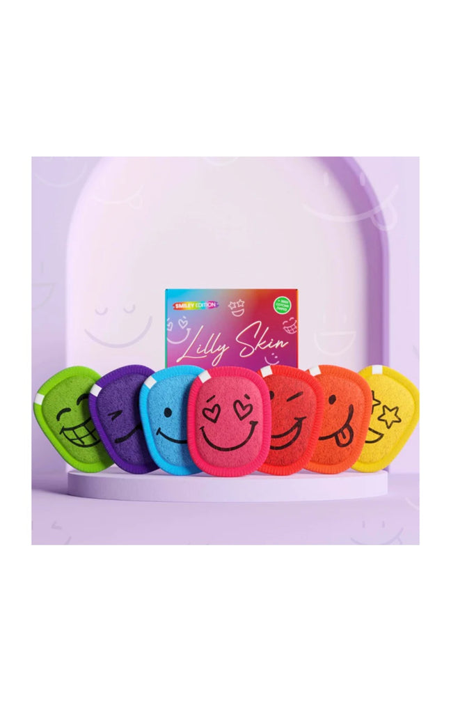 Disques démaquillants réutilisables - Smiley Edition - 7 unités