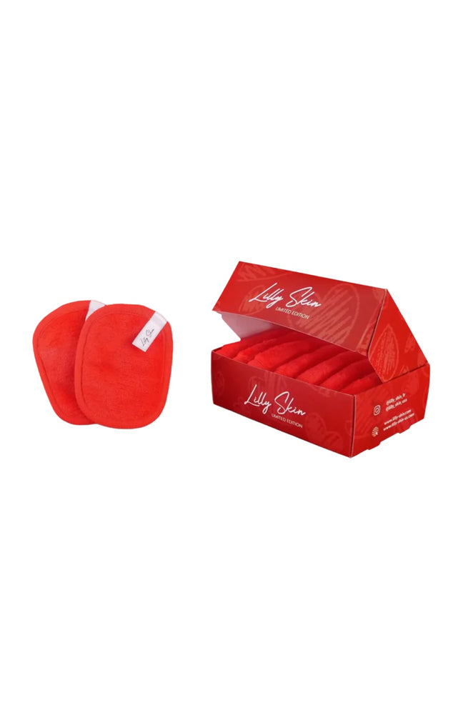 Disques démaquillants réutilisables - Red Love - 7 unités